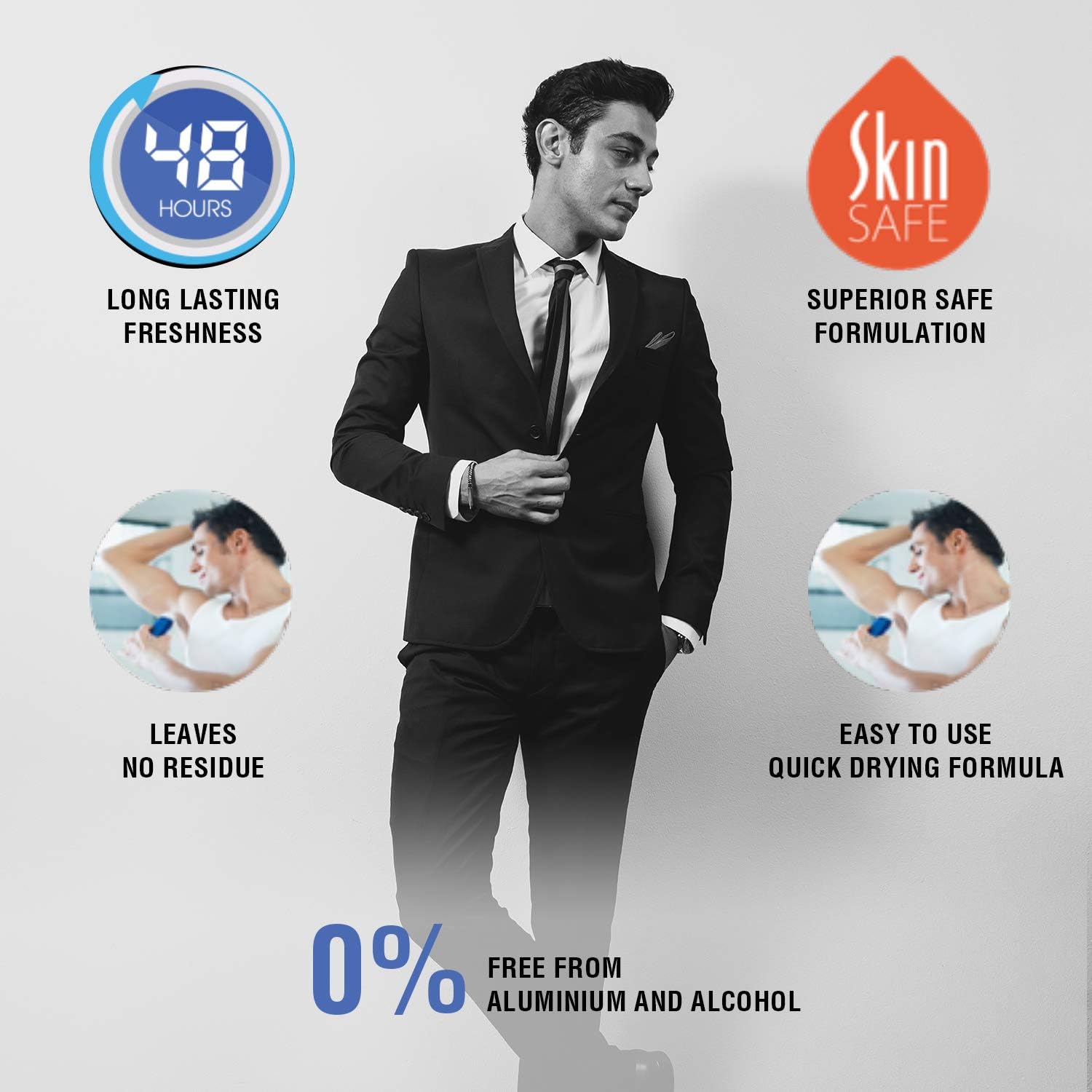 Yardley Gentleman Classic Deodorant Stick 50ml - Long Lasting Fresh Masculine Fragrance Antiperspirant for Men