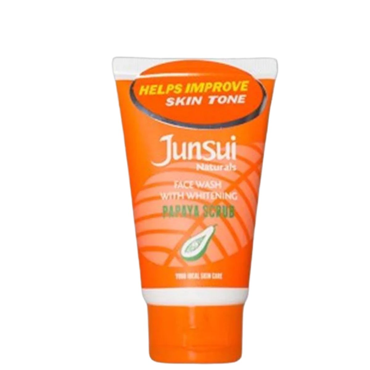 Junsui Naturals Papaya Scrub Whitening Face Wash 50g – Exfoliating Deep Cleansing Facial Scrub for Dead Skin Removal, Oil Con
