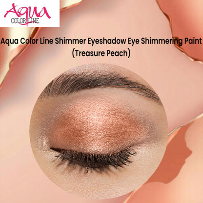 Aqua Color Line Shimmer Eyeshadow Eye Shimmering Paint (Treasure Peach)