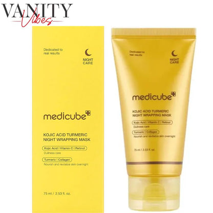 Medicube Kojic Acid Turmeric Night Wrapping Mask 75 ml Overnight Brightening & Skin Tone Repair (K Beauty)