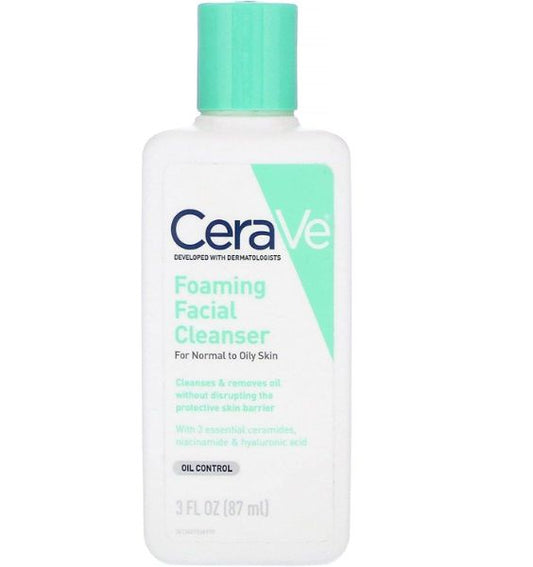 CeraVe Foaming Cleanser for Normal to Oily Skin (87ml) Made in USA or US