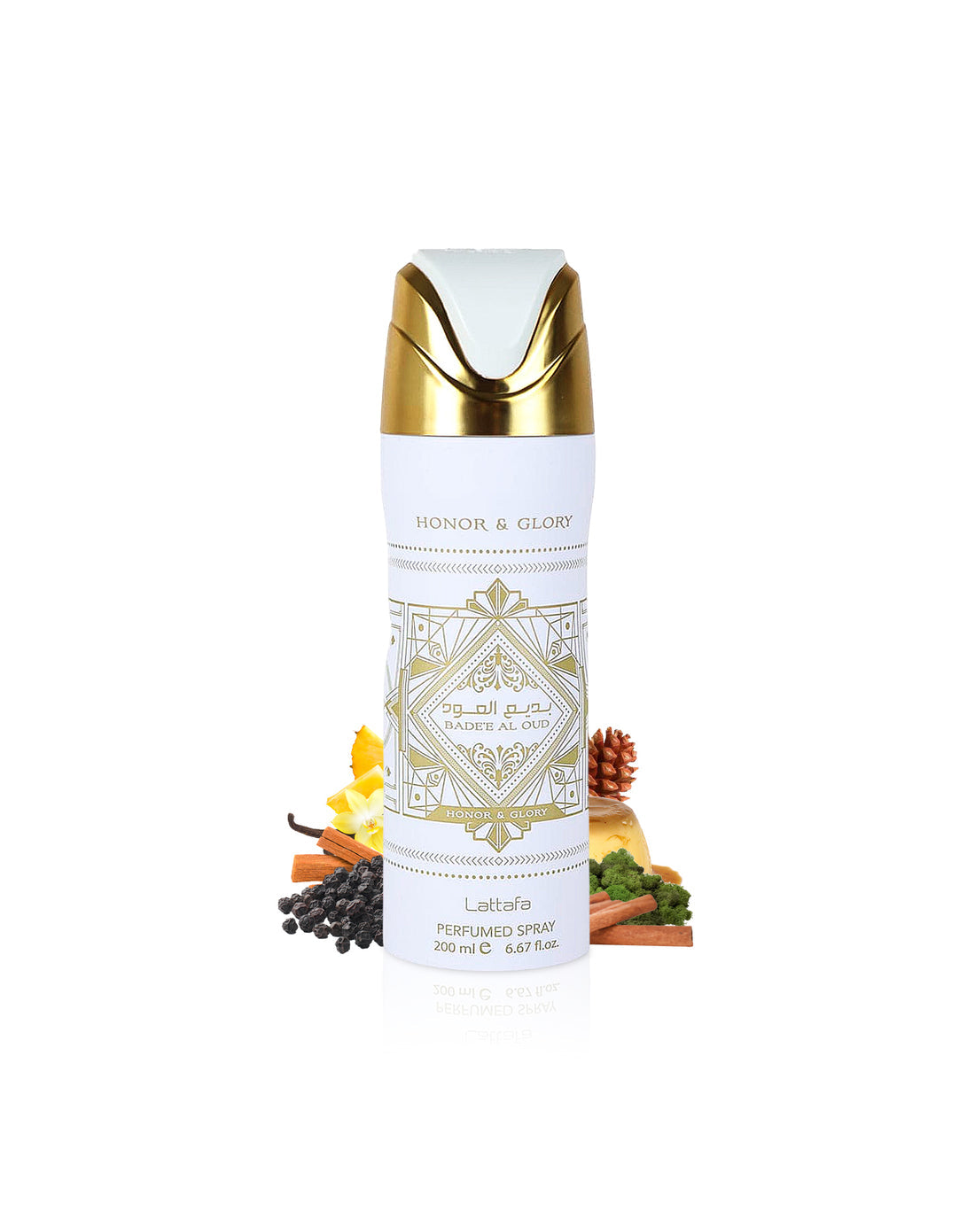 Bade’e Al Oud Honor & Glory Lattafa Deodorant Body Spray 200ml - Long Lasting Oud Fragrance for Men & Women
