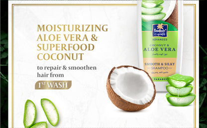 Parachute Adv Coconut & Aloe Vera Smooth Silky Shampoo 340ml