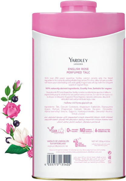 Yardley London English Rose Talcum Powder 250g