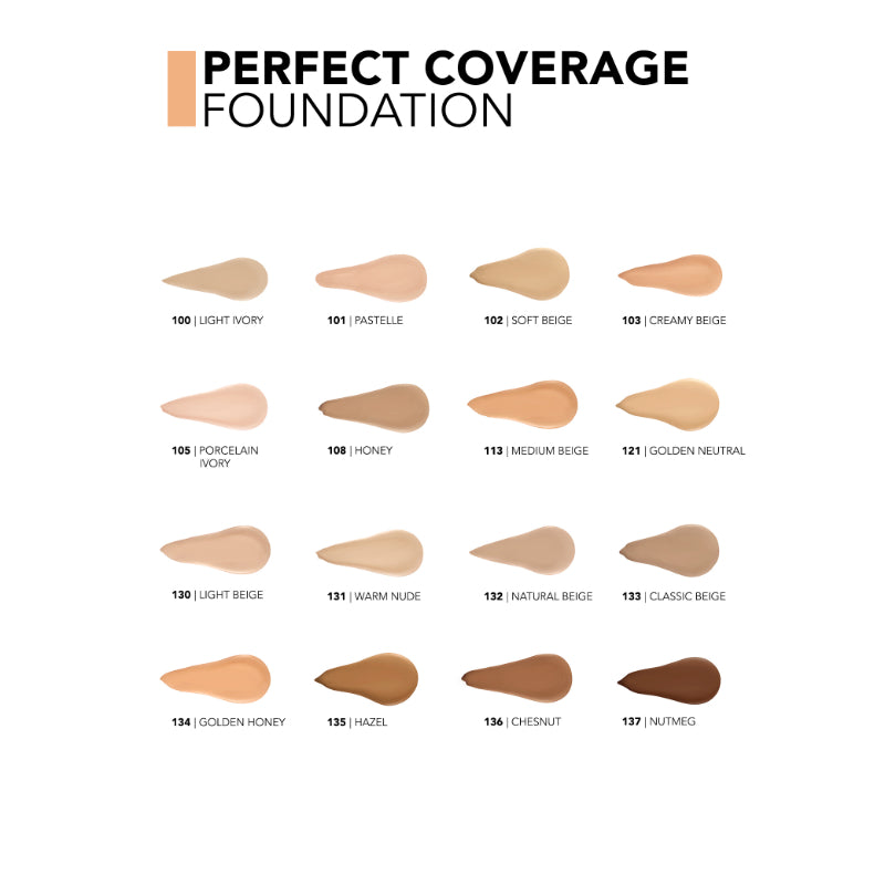 Flormar Perfect Coverage Foundation (Shade:104 Vanille Eclat) 30ml