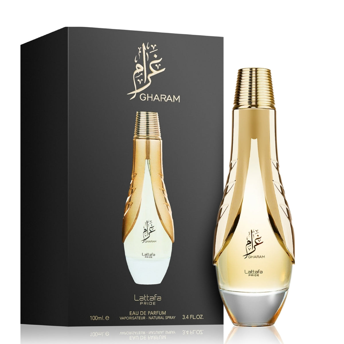 Lattafa Pride Gharam EDP 100ml bottle and box