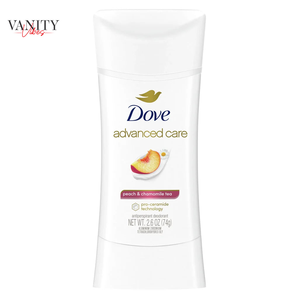 Dove Advanced Care Peach & Chamomile Tea Antiperspirant Stick Deodorant 2.6Oz-(74g)