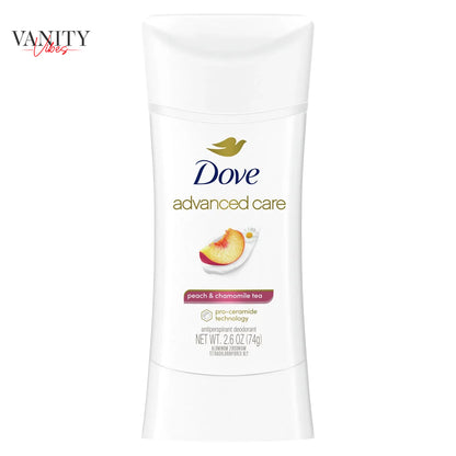 Dove Advanced Care Peach & Chamomile Tea Antiperspirant Stick Deodorant 2.6Oz-(74g)
