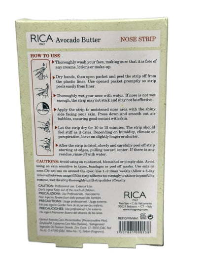 Rica Avocado Butter Nose Strip for Sensitive Skin 8 Strips