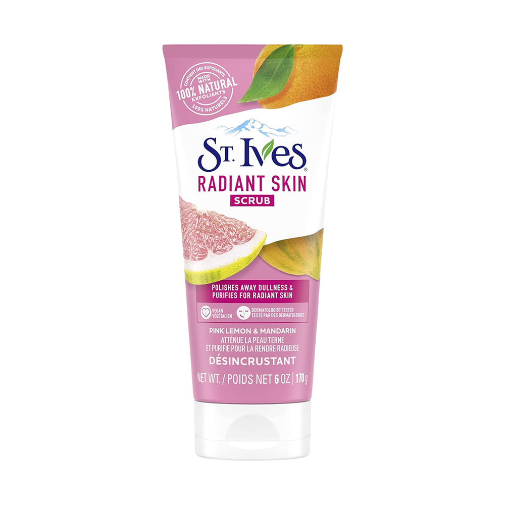 St. Ives Radiant Skin Pink Lemon & Mandarin Orange Scrub 170g Brightening & Exfoliating Face Scrub