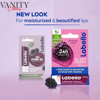 Labello 24H+ Moisture Blackberry Shine Lip Balm 4.8g