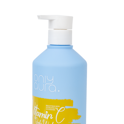 Only Aura Vitamin C Shower Gel 400ml – Deep Cleansing Body Wash for Brightening Glow, Oil Control, Soft Smooth Skin & Long La