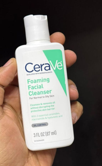 CeraVe Foaming Cleanser for Normal to Oily Skin (87ml) Made in USA or US