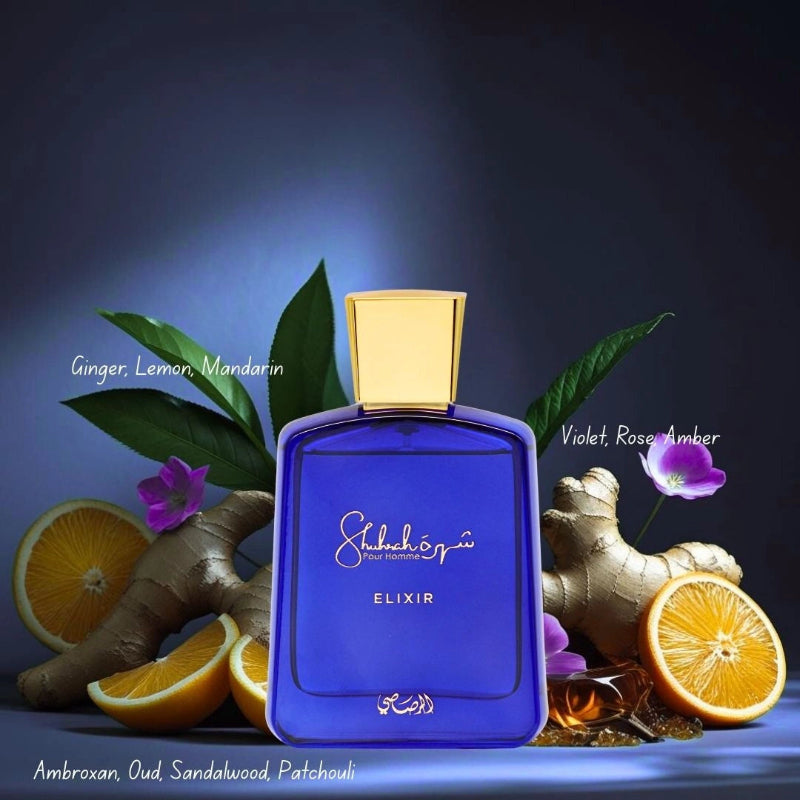 Rasasi Shuhrah Elixir Pour Homme Eau de Parfum for Men 90ml Long-Lasting Sophisticated Masculine Fragrance
