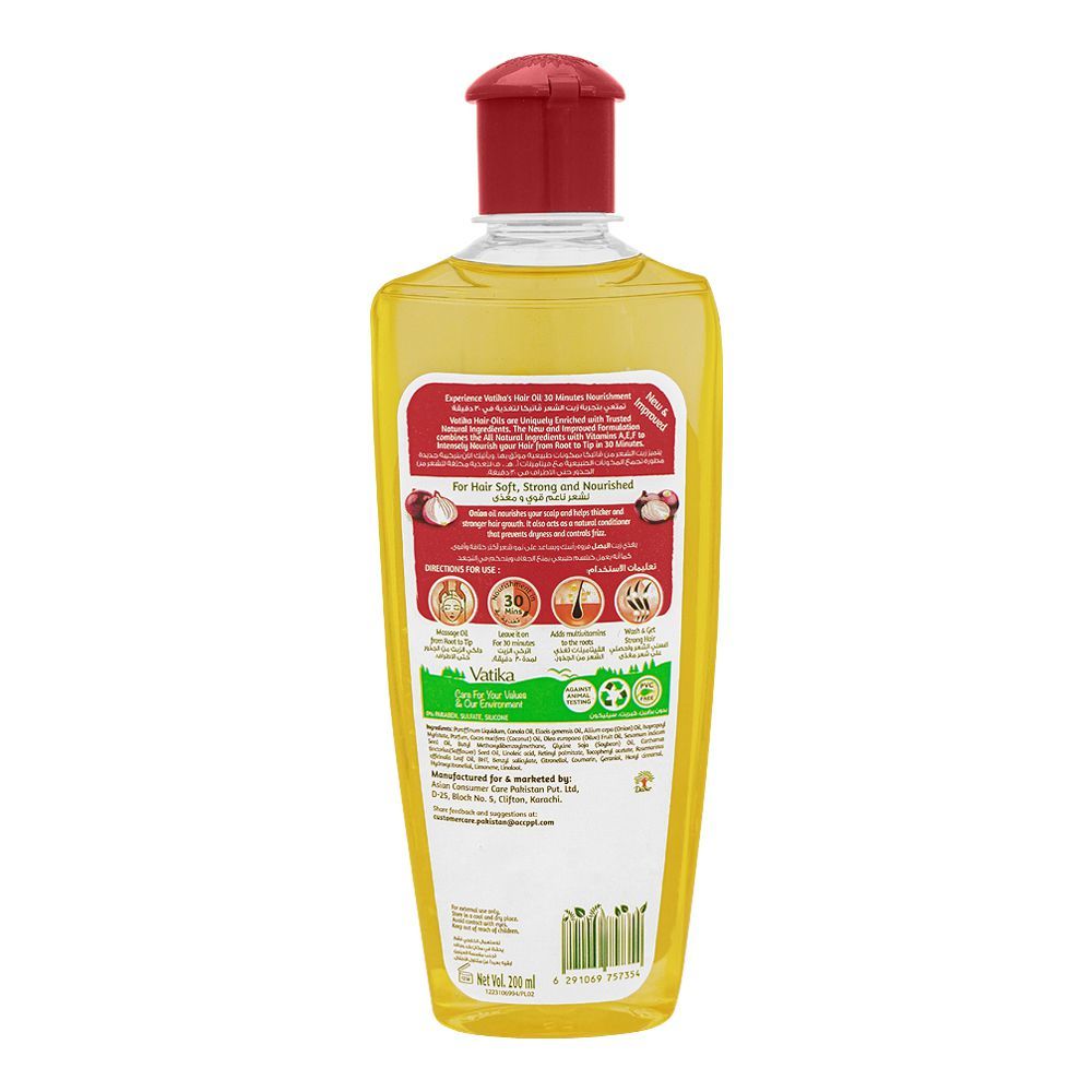 Vatika Naturals Onion Enriched Hair Oil Scalp Nourishment 200ml