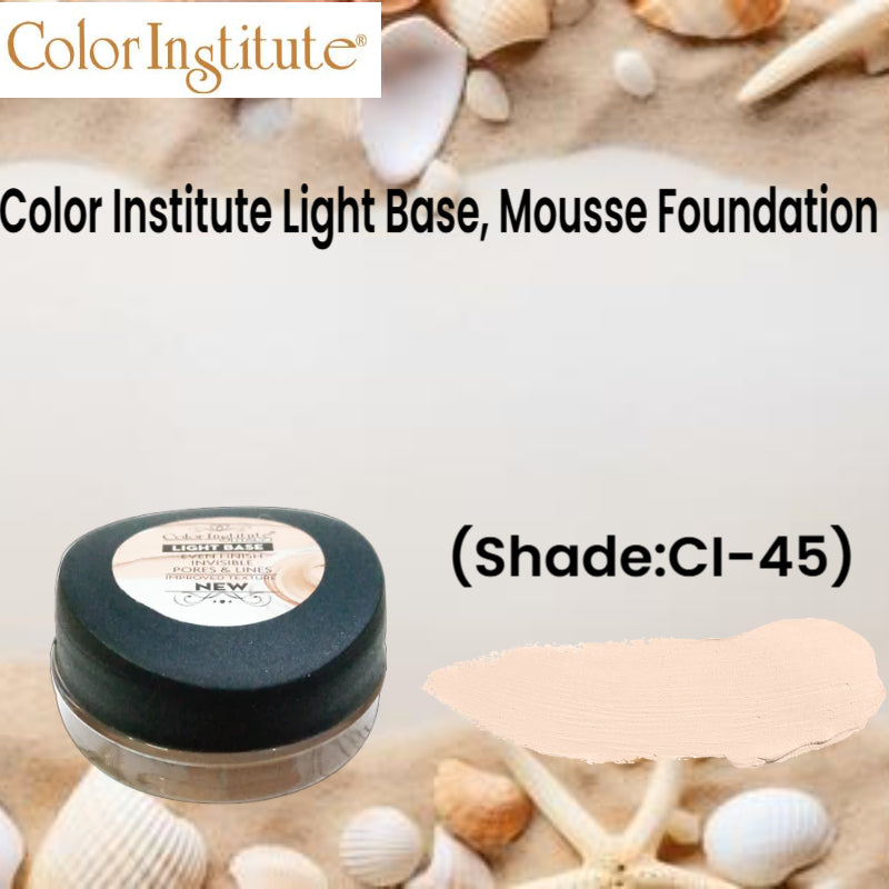 Color Institute Light Base, Mousse Foundation (Shade:CI-45)