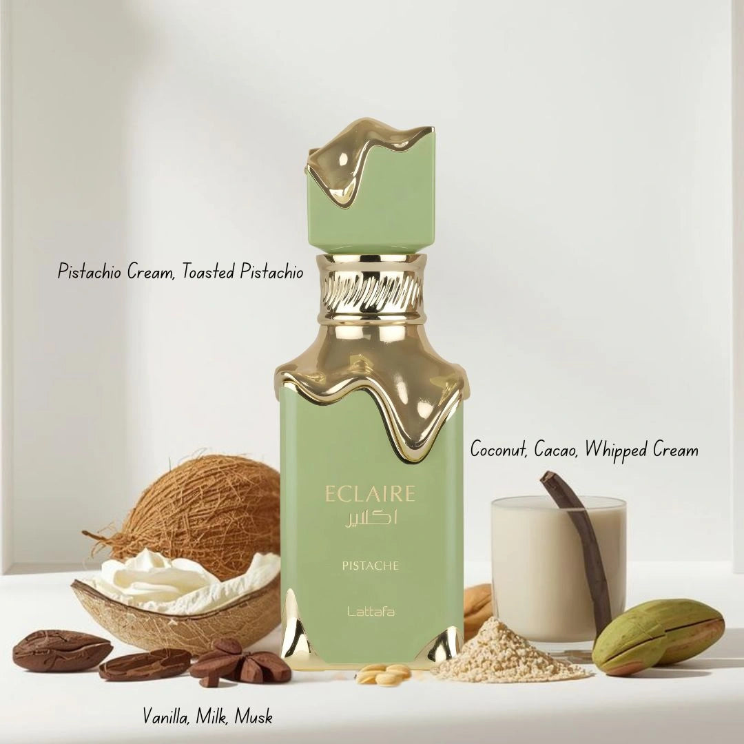 Lattafa Eclaire Pistache Perfume EDP 100ml Long Lasting Arabic Fragrance Unisex