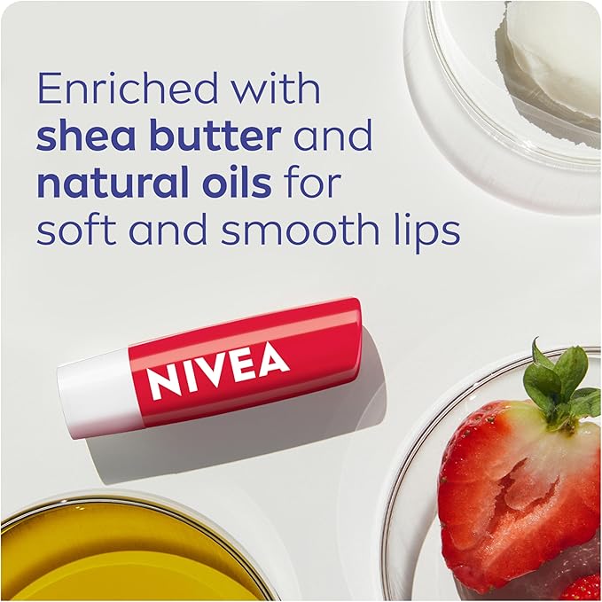 Nivea 24h Strawberry Shine Lip Balm 4.8g