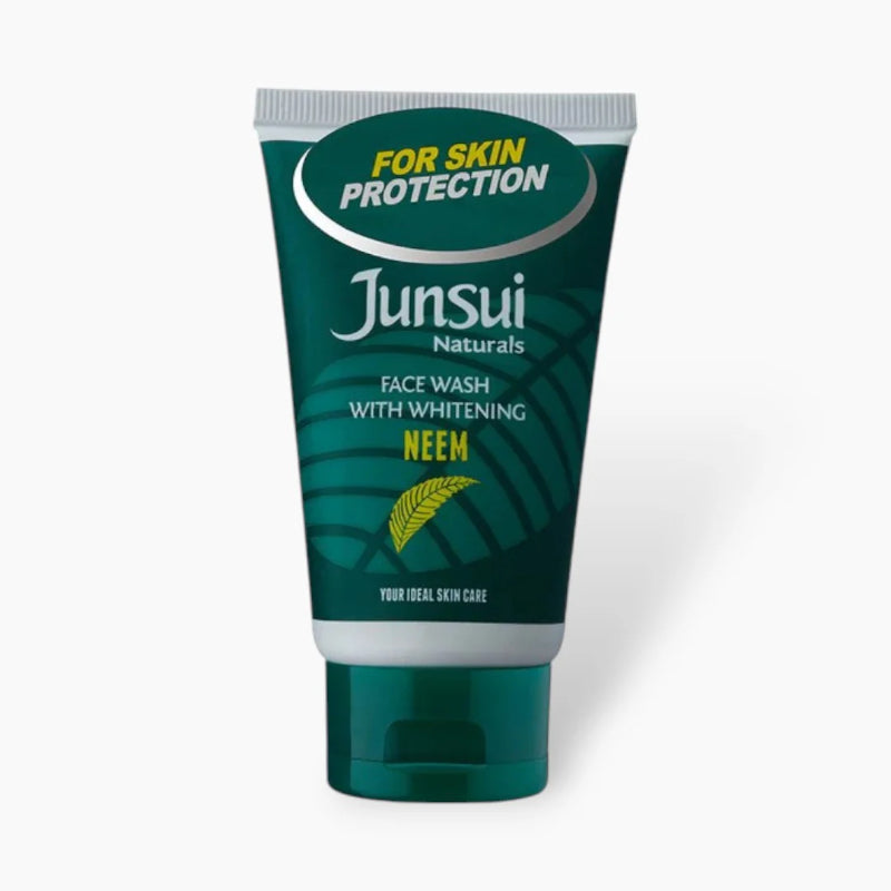 Junsui Naturals Neem Whitening Face Wash 50g - Herbal Deep Cleansing Face Wash for Acne Control, Oil Control & Clear Bright F