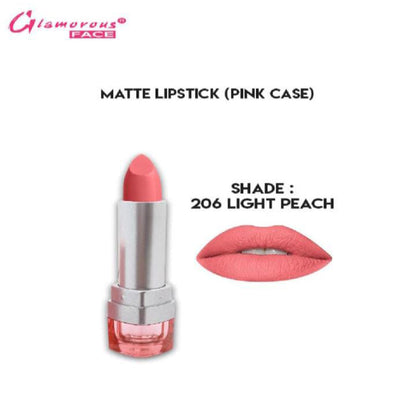 Glamorous Face Matte Lipstick Vitamin E & Aloe Vera Extracts (shade 206) (Light Peach)