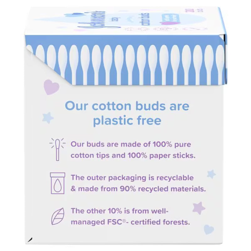 Johnson’s Baby Cotton Buds 200 Pack Gentle & Safe Daily Care