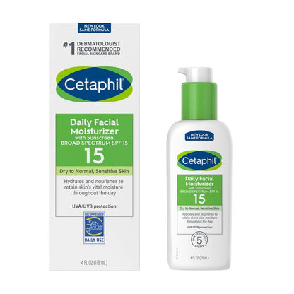 Cetaphil Daily Facial Moisturizer with SPF 15 For Dry to Normal Skin Type-118ml