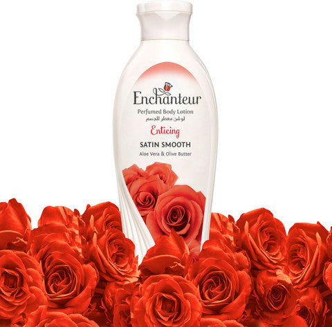 Enchanteur Enticing Body Lotion 100ml - Deep Moisturizing Skincare Lotion with Long Lasting Floral Fragrance, Soft Smooth Ski