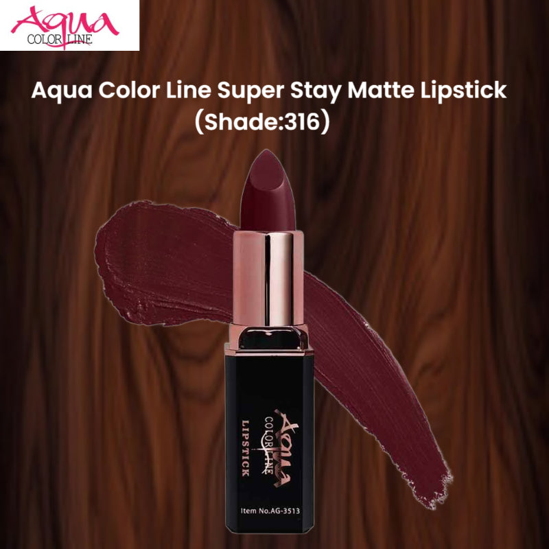 Aqua Color Line Super Stay Matte Lipstick (Shade:316)