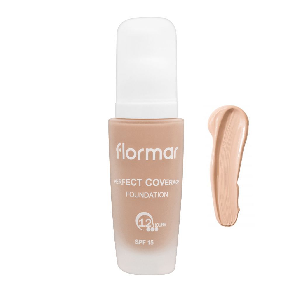 Flormar Perfect Coverage Foundation (Shade:Natural Ivory 107) 30ml