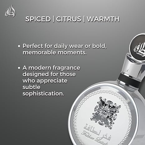 Lattafa Fakhar Platinum for Men EDP 100ml - Long Lasting Fresh & Woody Perfume (2025 New Arrival)