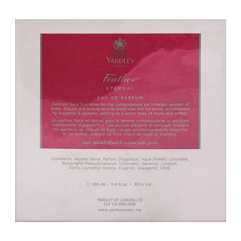 Feather Eternal by Yardley Eau de Parfum 100ml for Women