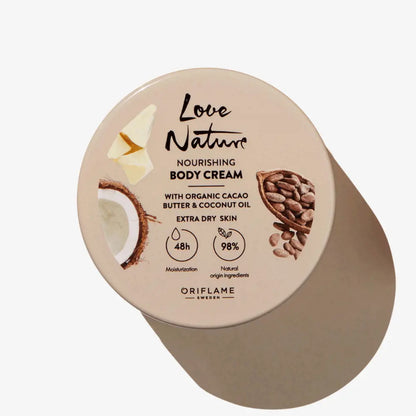 Oriflame Love Nauture Nourishing Body Cream with Organic Cacao Butter & Coconut Oil 200mll