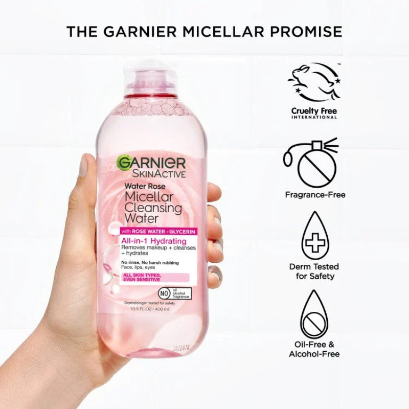 Garnier Micellar Cleansing Water Rose Water For Normal To Dry Skin 125ml