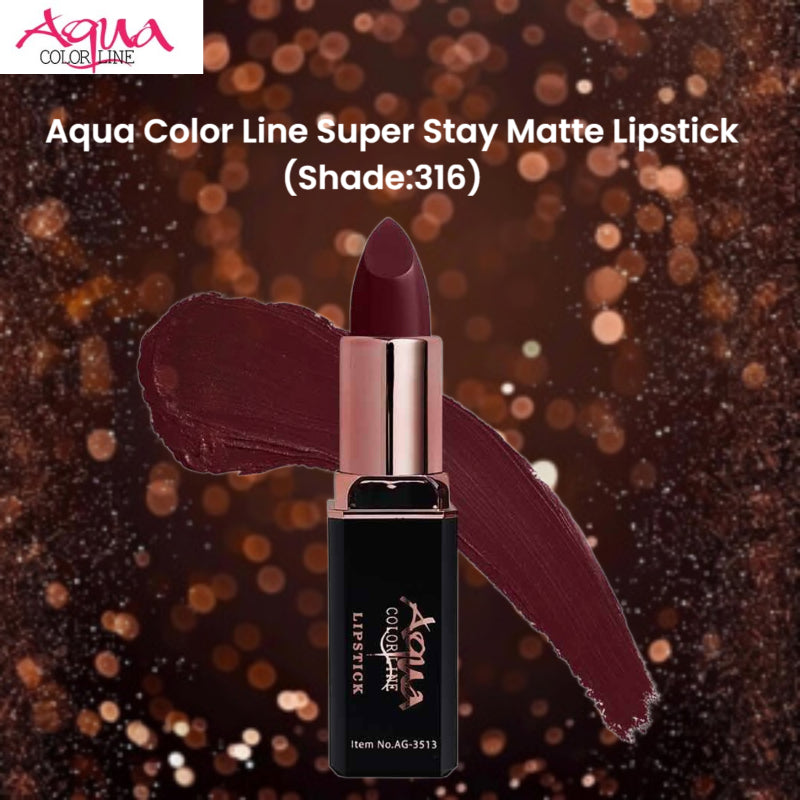 Aqua Color Line Super Stay Matte Lipstick (Shade:316)