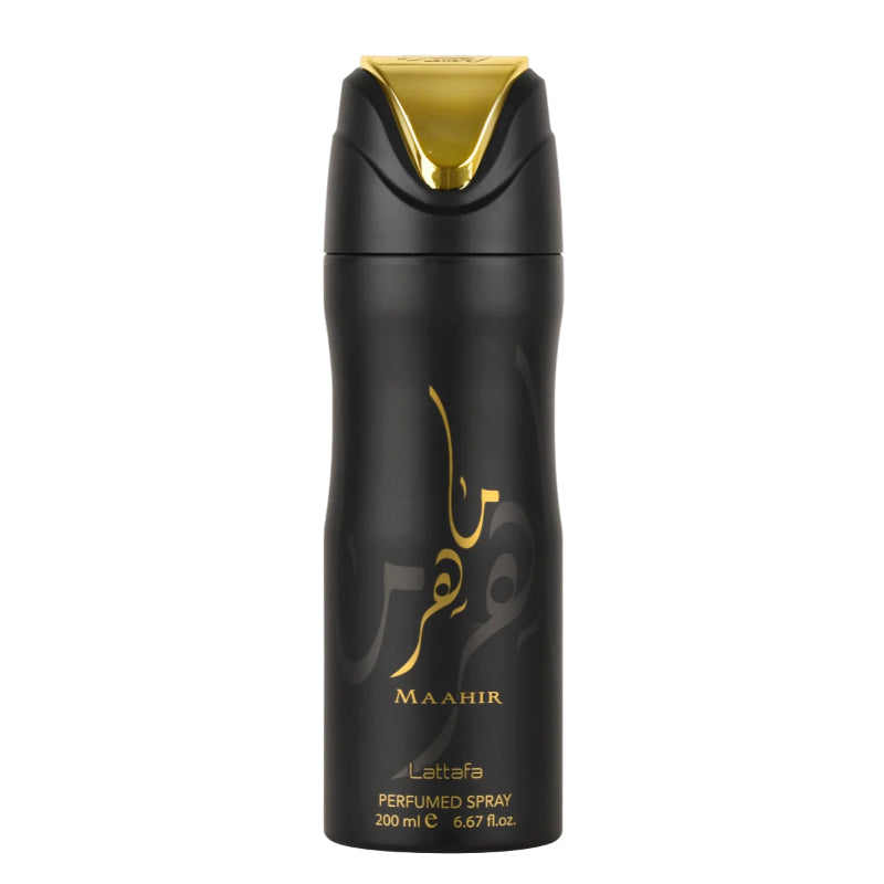 Asad Deodorant Spray 200ml + Maahir Deodorant Spray 200ml by Lattafa (Pack of 2)