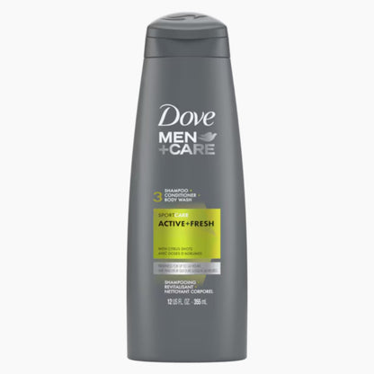 Dove Men+Care Sport Care Active + Fresh with Citrus Shots 3-in-1 Shampoo + Conditioner + Body Wash 355ml