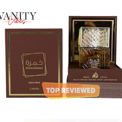 Lattafa Khamrah Qahwa Eau De Parfum 100ML – Original Arabic Unisex Perfume for Men & Women