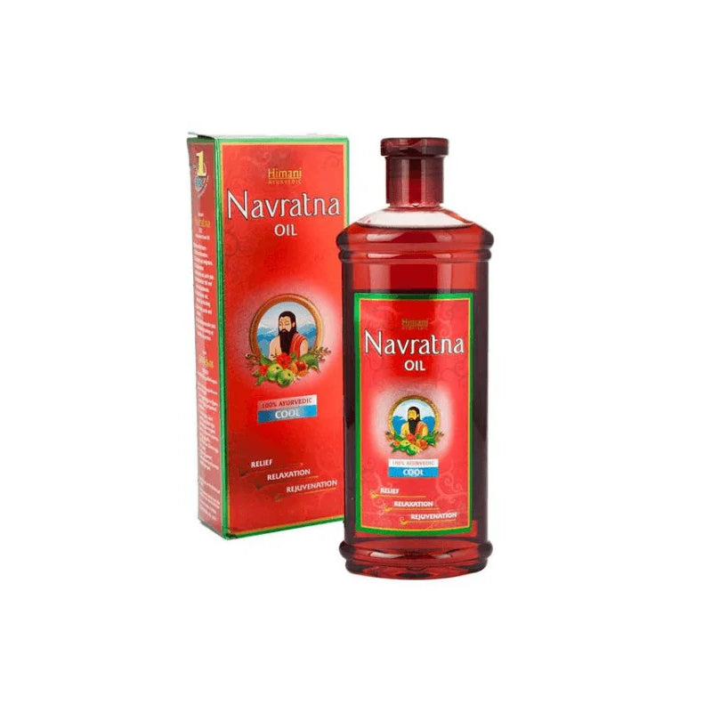 Himani Navratna Ayurvedic Cooling Hair Oil 200ml - Herbal Head Massage Oil for Stress Relief, Headache Cooling Effect & Stron