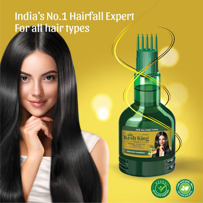 Emami Kesh King Plus 21 Herbs Hair Oil 100ml - Ayurvedic Hair Care Oil for Strong Hair Growth, Hair Fall Control & Healthy Sc