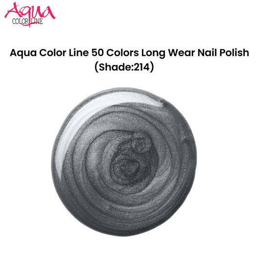 Aqua Color Line 50 Colors Long Wear Nail Polish (Shade:214)