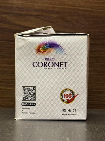 INNO Coronet Lubricated Condoms 36 Pcs (12 x 3 Packs) - Ultra Smooth, Safe & Comfortable Protection for Men