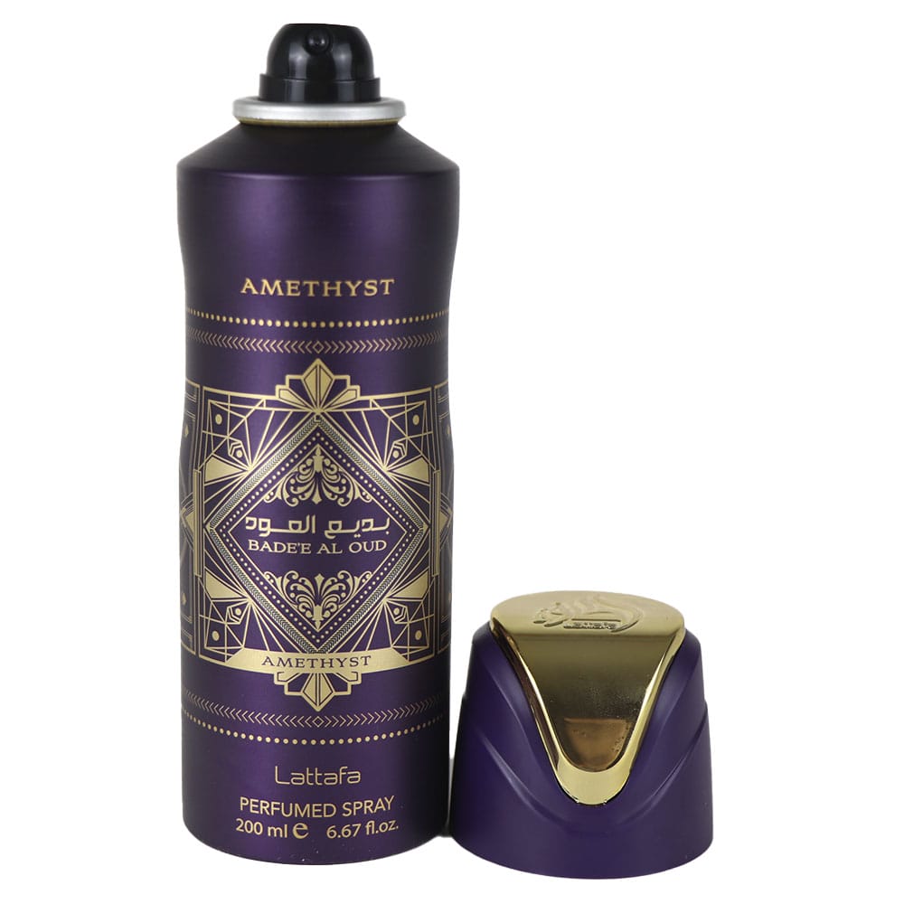 Bade’e Al Oud Amethyst Lattafa Perfumed Body Spray 200ml - Long Lasting Oud Amethyst Fragrance for Men & Women