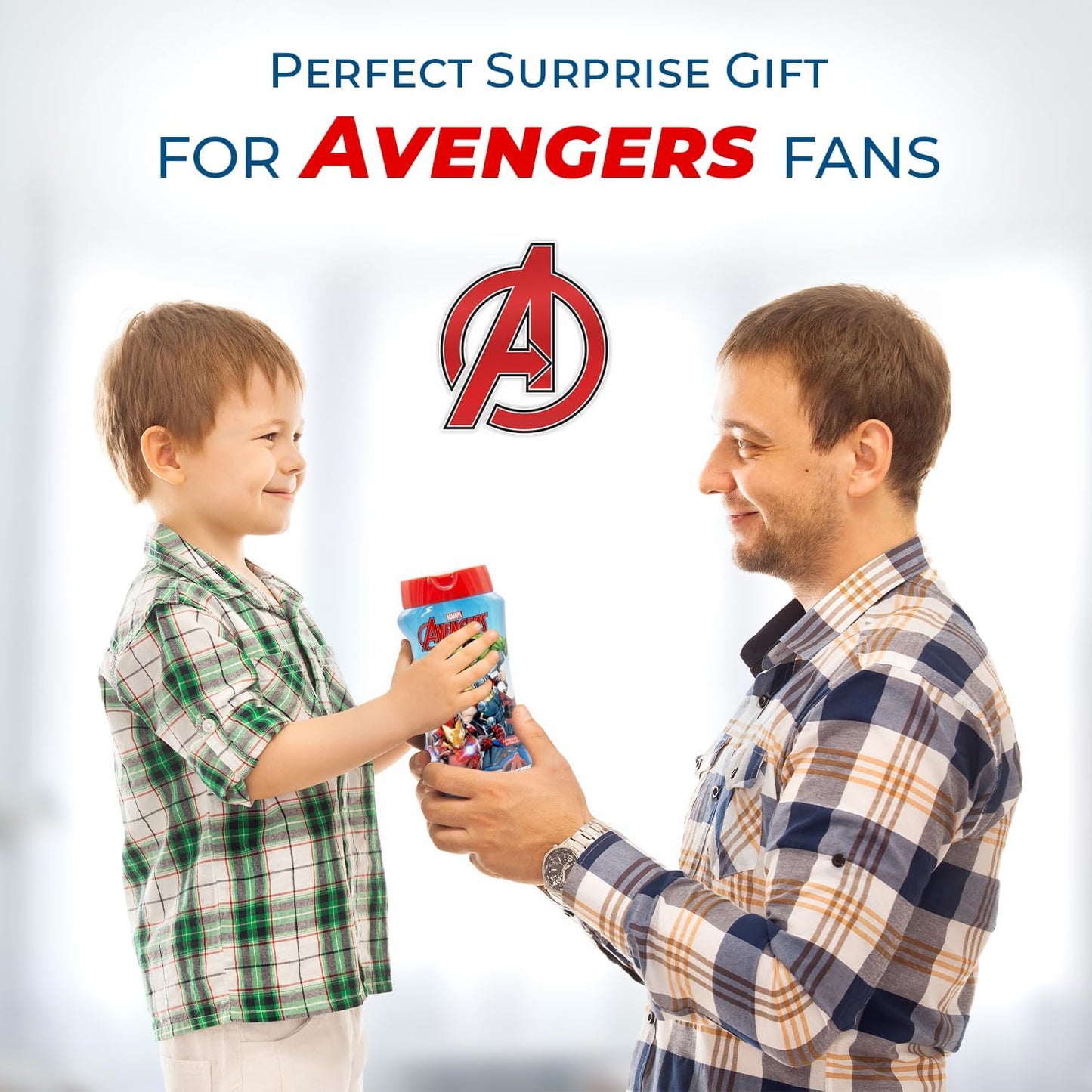 Lorenay Marvel Avengers 2-in-1 Bubble Bath & Shampoo 475ml - Gentle Kids Hair & Body Wash for Soft Cleansing, Fun Bath Time &