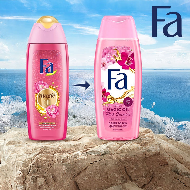 Fa Feel the Magic Oil Pink Jasmine Shower Gel 400ml – 94% Naturally Derived Ingredients