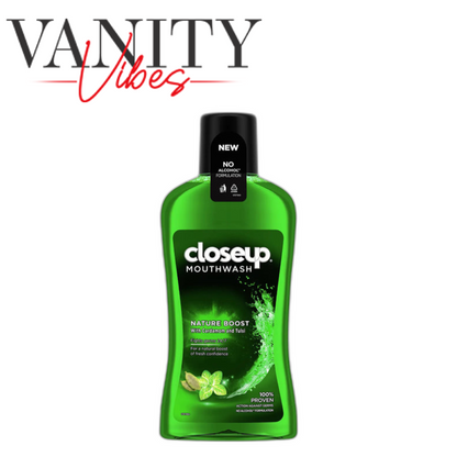 Closeup Nature Boost Mouthwash 500ml - Fresh Breath Daily Oral Care