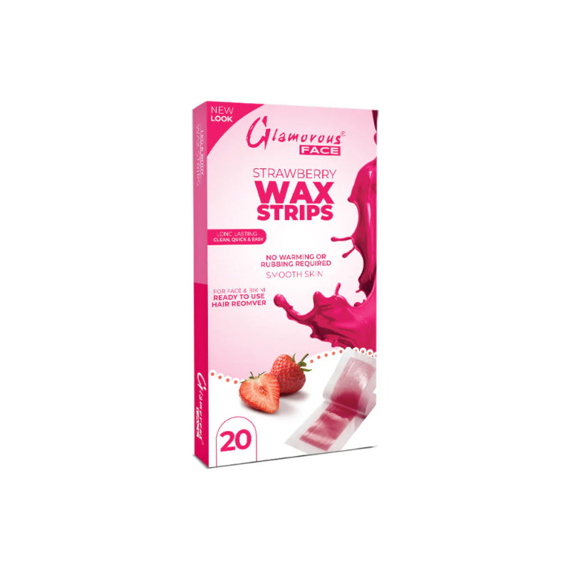 Glamorous Face Body Wax Strips (Strawberry)