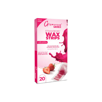 Glamorous Face Body Wax Strips (Strawberry)
