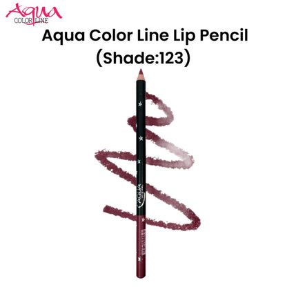 Aqua Color Line Lip Pencil (Shade:123)