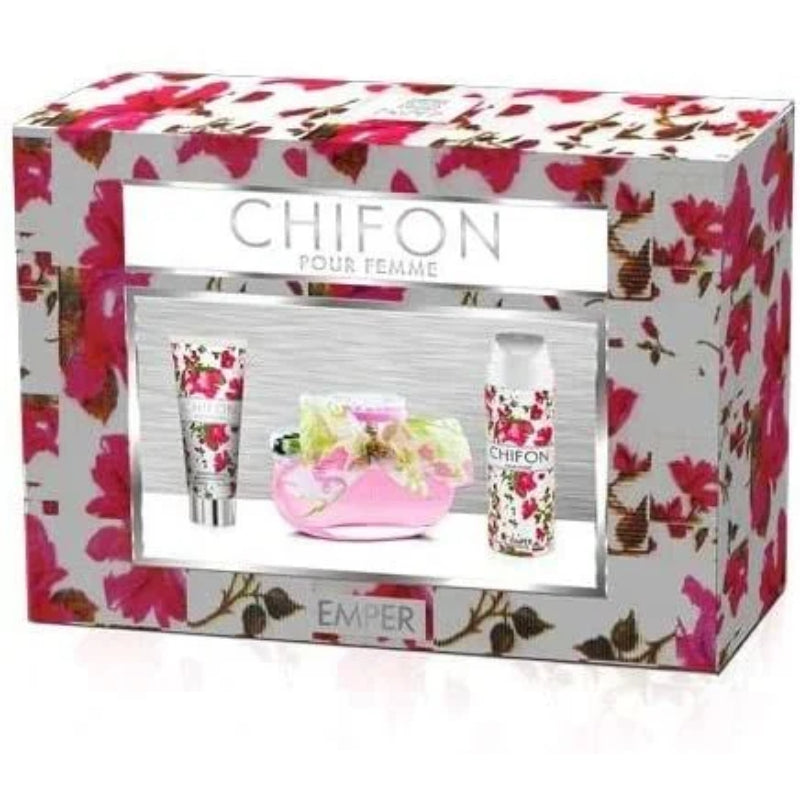 EMPER Chifon Pour Femme 3PCS Gift Set Elegant & Feminine Fragrance Collection