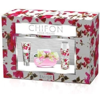 EMPER Chifon Pour Femme 3PCS Gift Set Elegant & Feminine Fragrance Collection